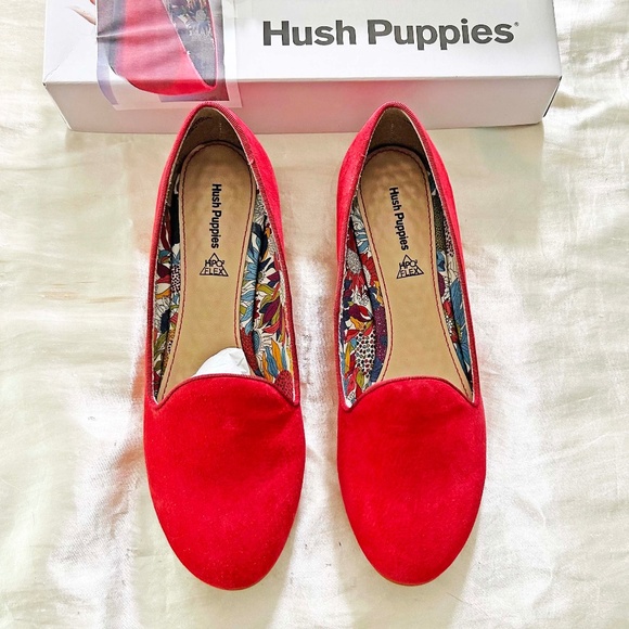 Hush Puppies Vibrant Red Loafers - Picture 2 of 16